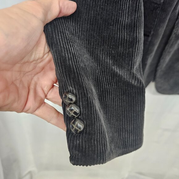 Vintage Urban Renewal Urban Outfitters Charcoal Gray Blazer Corduroy Preppy M - Picture 2 of 11